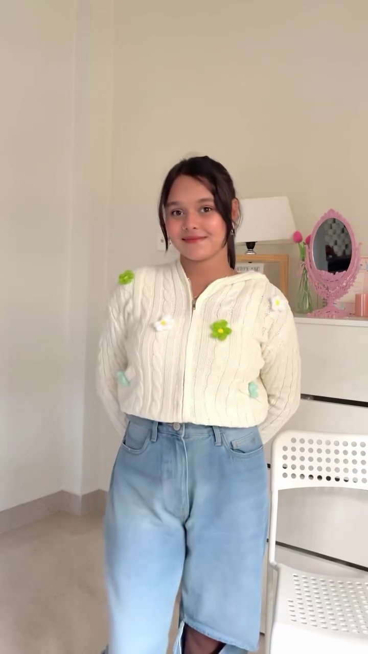 Statement Knitwear Combos 🧶🔥🌸 – Flame, Cable Vest & Floral Cardigan Variants - Image 3