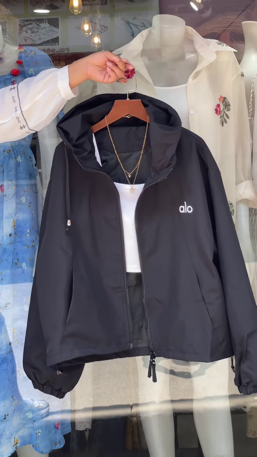 Boutique Hooded Zip-Up Jackets 🧥🌸 – Orange, White & Purple Variants with Layered Styling - Image 6