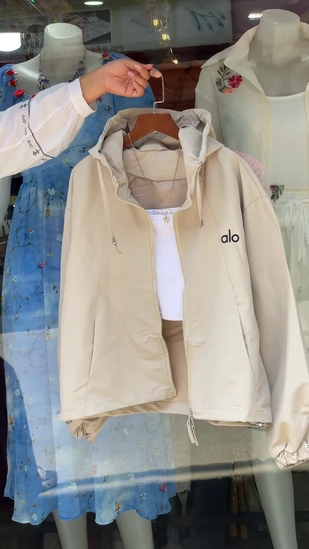 Boutique Hooded Zip-Up Jackets 🧥🌸 – Orange, White & Purple Variants with Layered Styling - Image 7