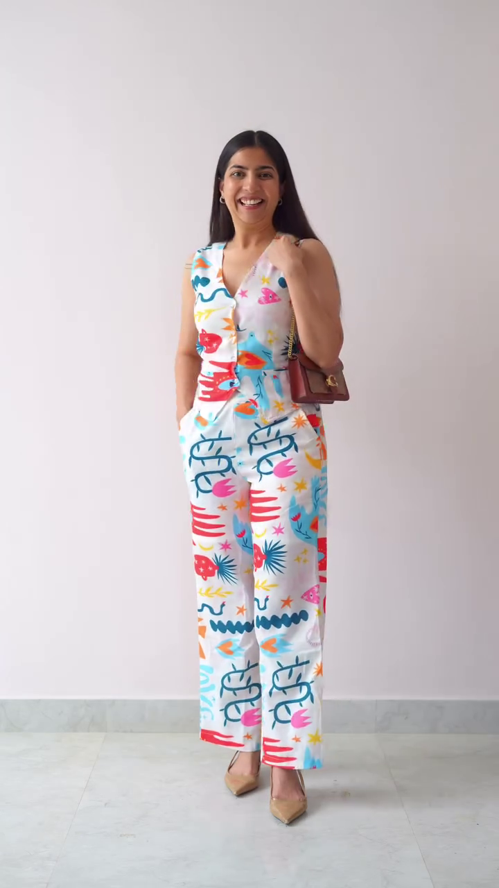 Women's Multicolor Abstract Print Jumpsuit – Sleeveless | 8-Color Summer Chic
