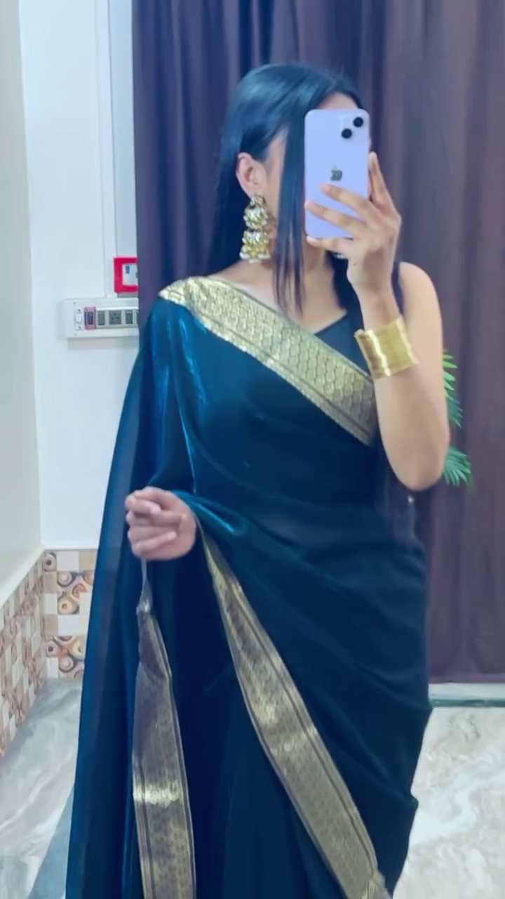 Elegant Dual-Tone Silk Saree for Women – Available in 9 Stunning Colors | Soft & Lightweight - Image 9