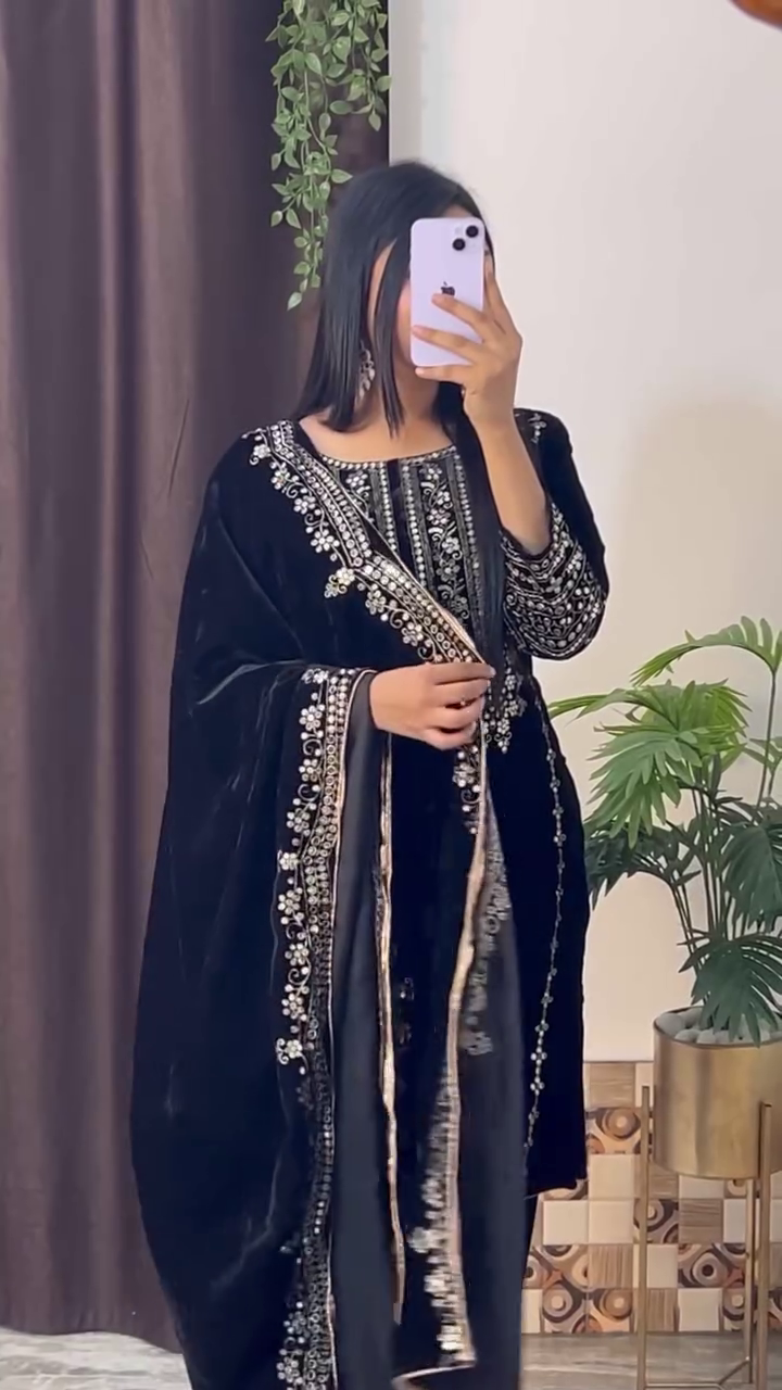 Graceful Bandhej-Style Kurta Set with Embroidery – 8 Color Options | Ethnic Wear for Women - Image 11