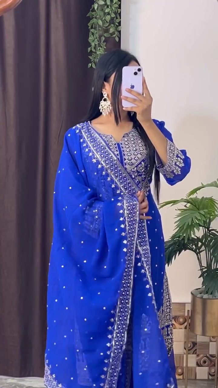 Graceful Bandhej-Style Kurta Set with Embroidery – 8 Color Options | Ethnic Wear for Women - Image 6