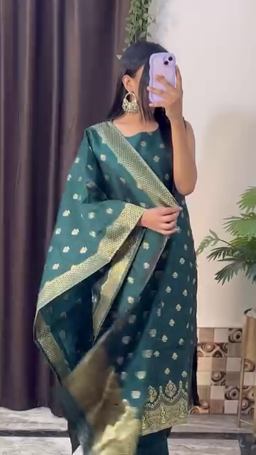 Festive Yellow Embroidered Kurta Set with Multicolor Dupatta – 10 Color Variants | Ethnic Wear for Women - Image 12