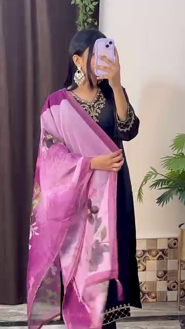 Festive Yellow Embroidered Kurta Set with Multicolor Dupatta – 10 Color Variants | Ethnic Wear for Women - Image 9