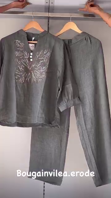 Women's Butterfly Embroidered Co-Ord Set | Soft Cotton 2-Piece Loungewear in 5 Colors - Image 5