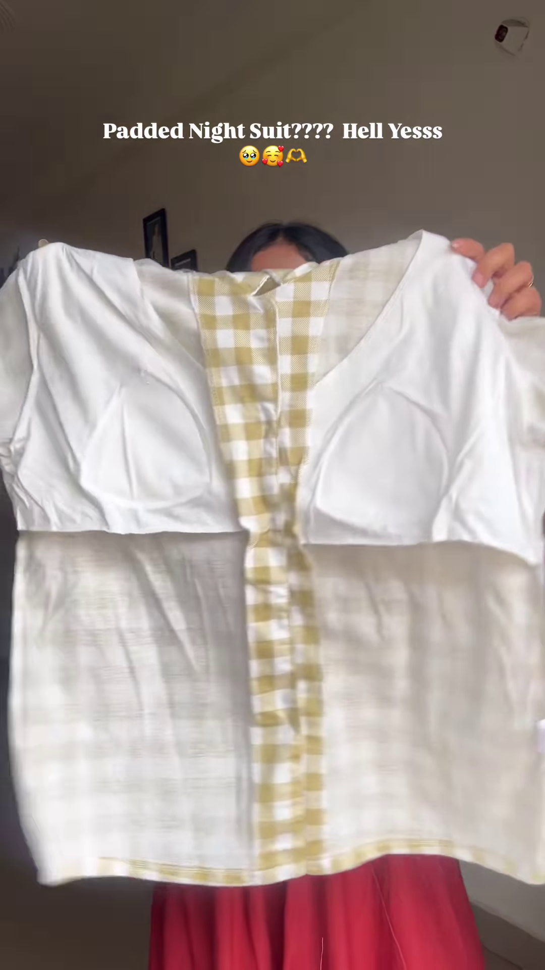 Padded Cotton Night Suit – Yellow Gingham Co-Ord Set for Ultimate Comfort & Style - Image 4