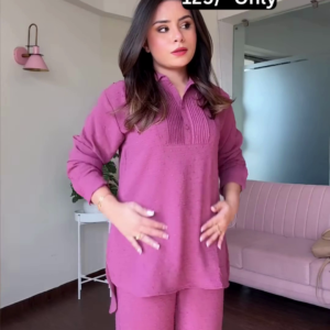 Comfortable Knit Co-ord Set with Textured Detail for Work or Casual Wear