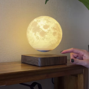 Levitating Moon Lamp with Touch Control and Realistic Lunar Detail
