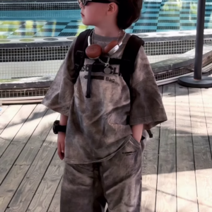 Trendy Tie-Dye Outfit Set for Kids with Backpack