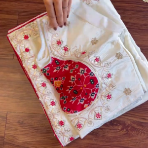 Pristine White Patola Fusion Heritage Set