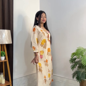 Artisanal Floral Kurta and Trouser Set Collection