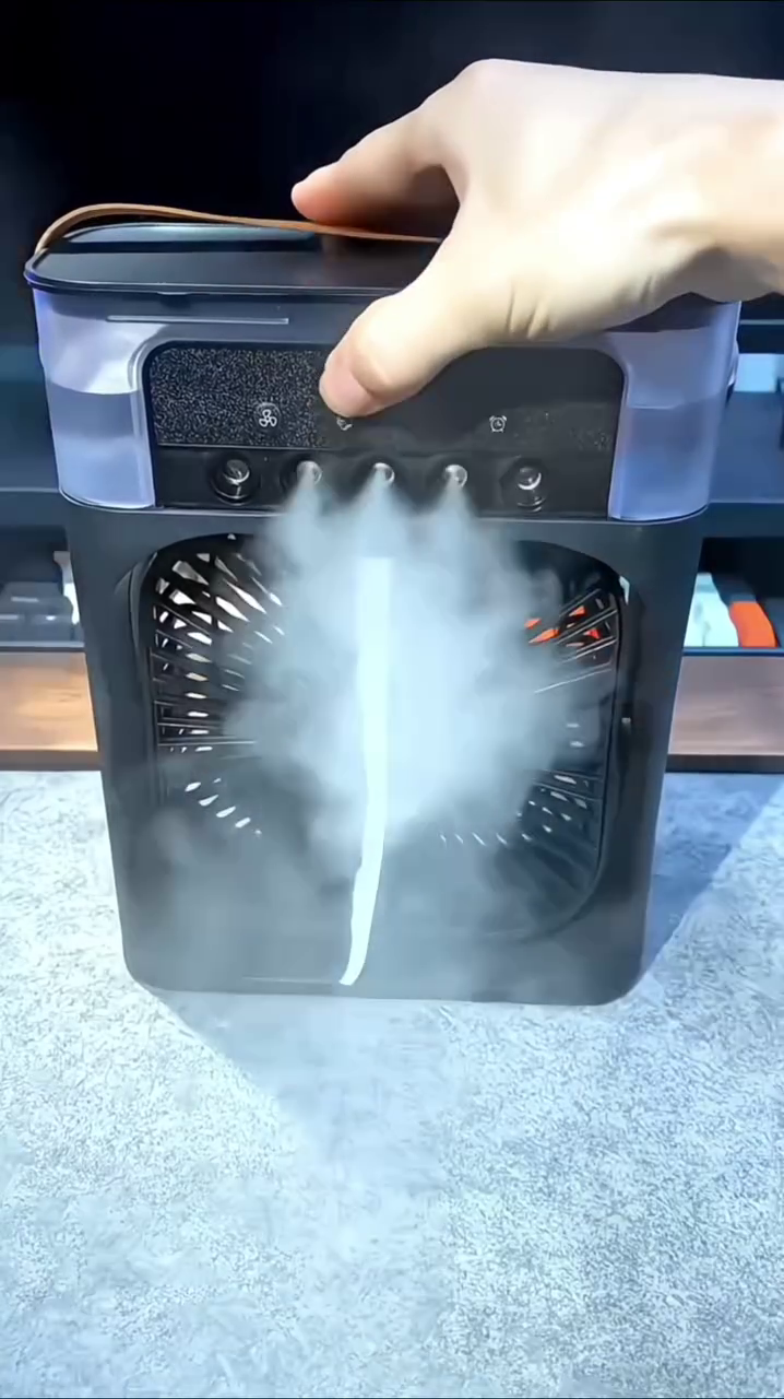Portable Multi-Function Rechargeable Fan with LED Light & Power Output β Ideal for Home, Office & Travel - Image 3