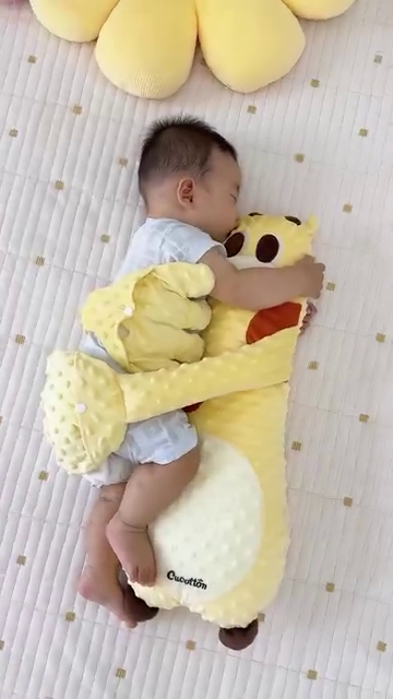 Soft Plush Baby Sleep Pillow with Attached Arms - Comfort and Security for Infants